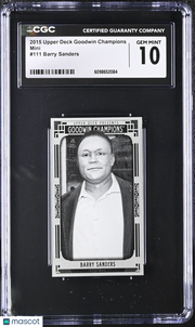 2015 Upper Deck Goodwin Champions Barry Sanders Mini #111 CGC 10 Detroit Lions