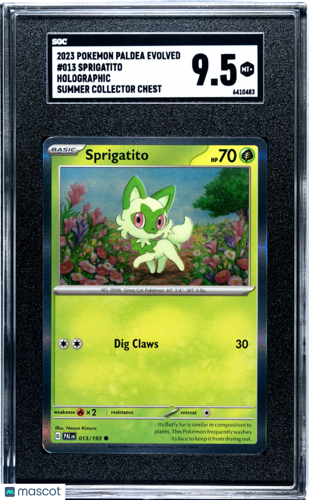 2023 Pokemon Paldea Evolved Sprigatito SGC 9.5 #013