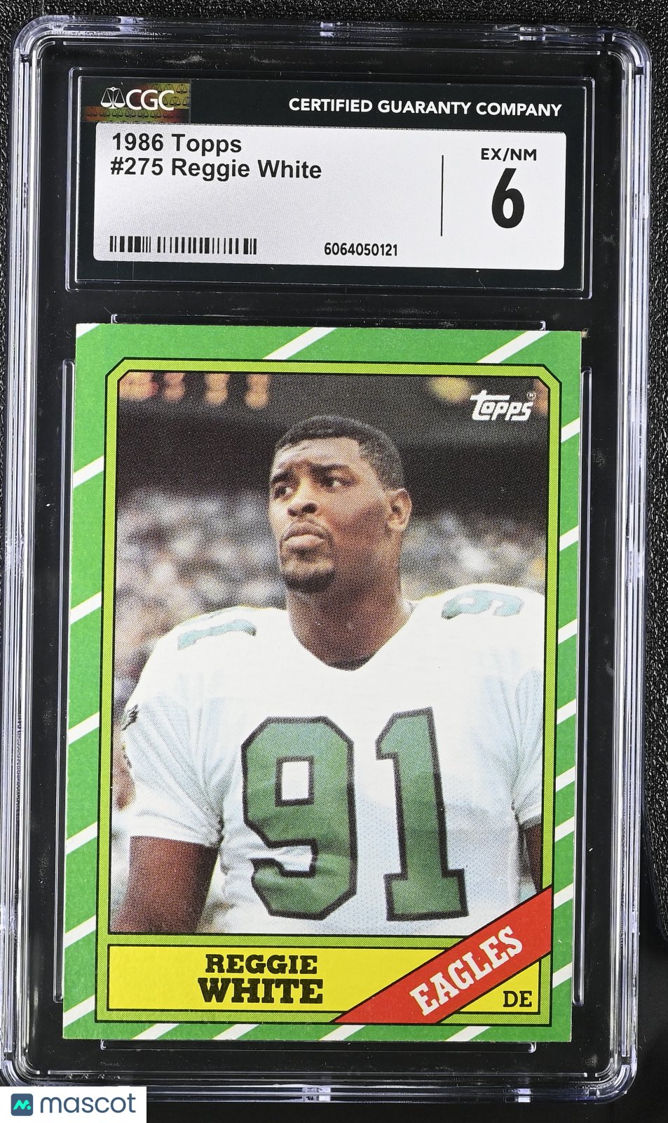 1986 Topps Reggie White Rookie #275 CGC 6 Philadelphia Eagles