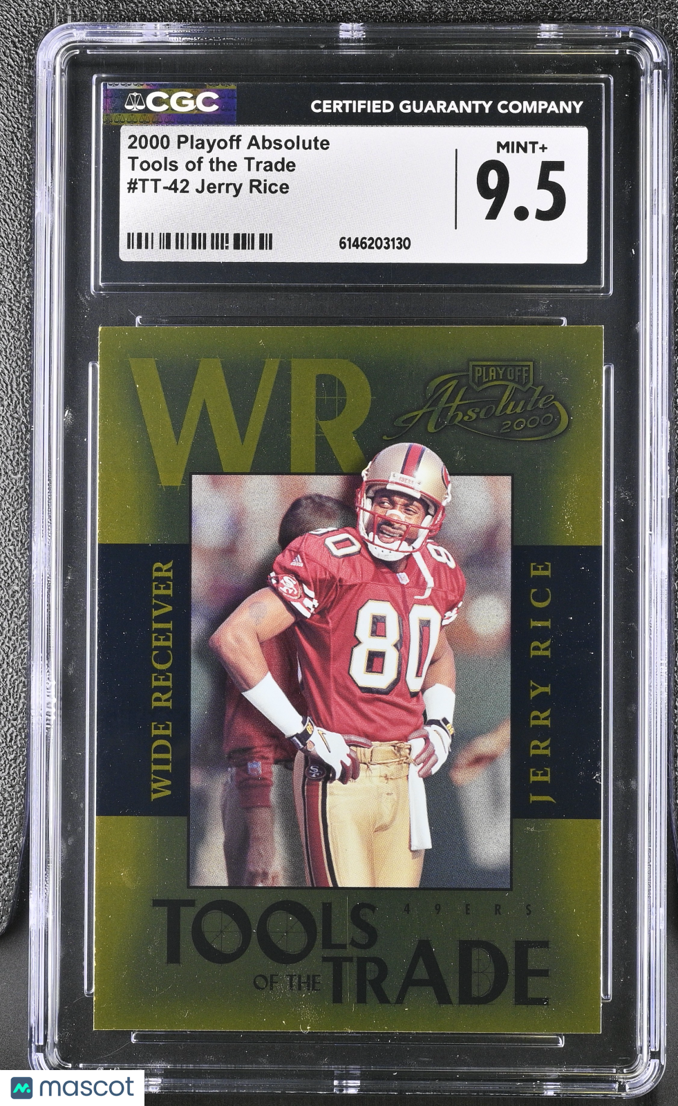 2000 Playoff Absolute Jerry Rice /1000 Tools of the Trade #TT-42 CGC 9.5 49ers
