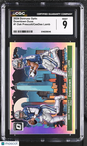 2024 Donruss Optic Dak Prescott/CeeDee Lamb Downtown Duos #1 CGC 9 Cowboys