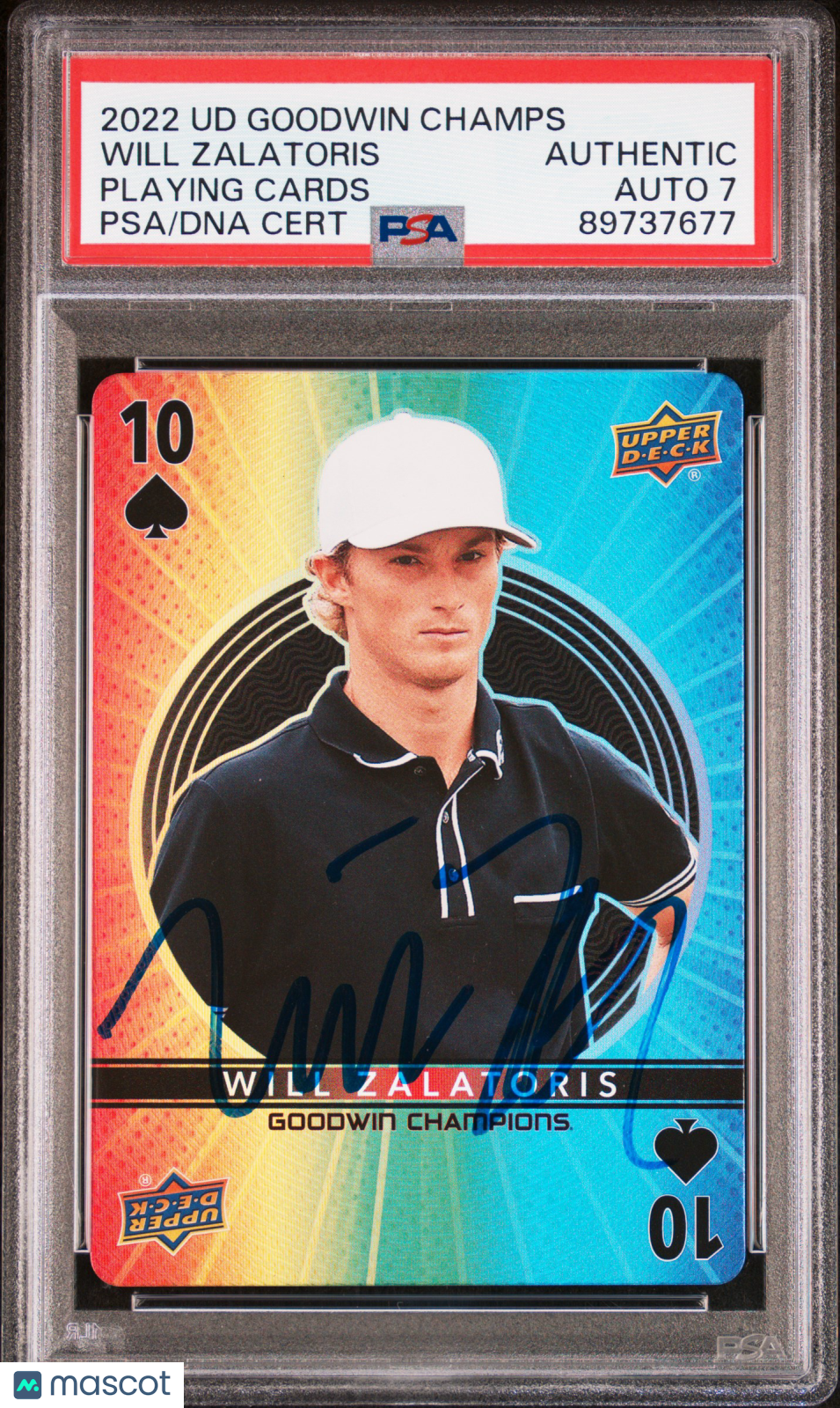 2022 Goodwin Champions Playing Cards Will Zalatoris Auto PSA Authentic