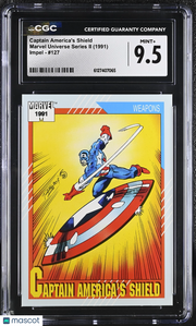 1991 Impel Marvel Universe Series II Captain America's Shield #127 CGC 9.5