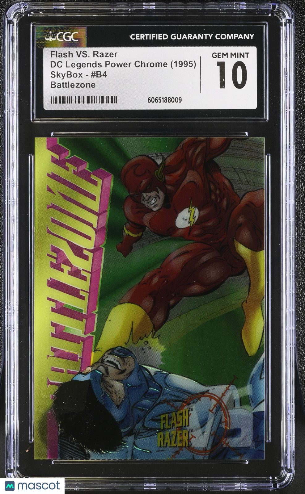 1995 Skybox DC Legends Power Chrome Flash VS. Razer Battlezone #B4 CGC 10