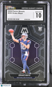 2024 Panini Mosaic Drake Maye Rookie #303 CGC 10 New England Patriots