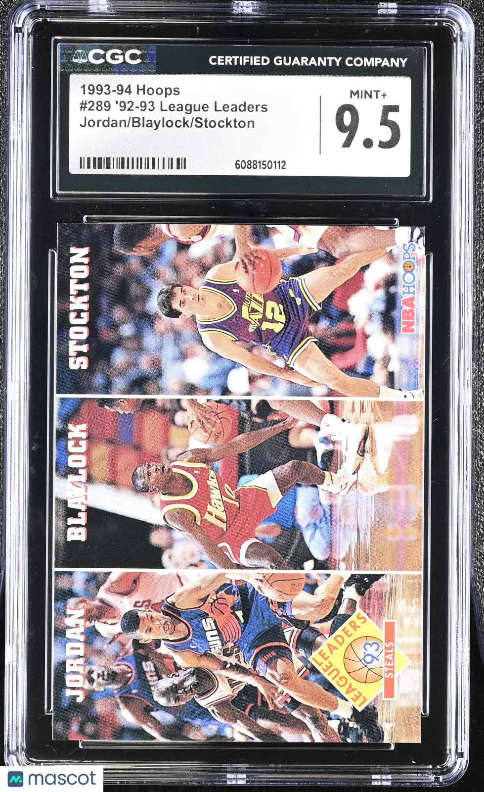 1993-94 Hoops '92-93 League Leaders Michael Jordan Stockton #289 CGC 9.5