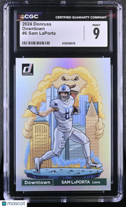 2024 Donruss Sam LaPorta Downtown #6 CGC 9 Detroit Lions