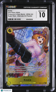 One Piece Emperors In The New World Koala Alternate Art Parallel CGC 10 OP09-103