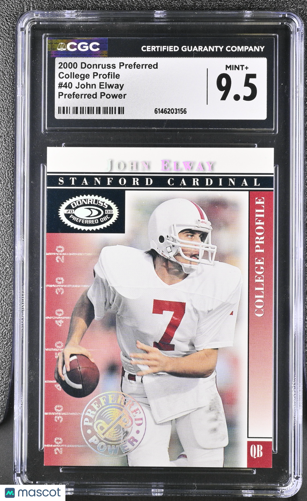 2000 Donruss Preferred John Elway Preferred Power /500 Profile CGC 9.5 Stanford