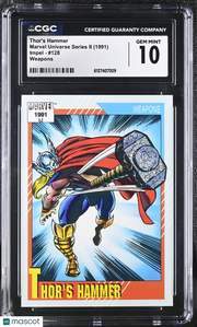 1991 Impel Marvel Universe Series II Thor's Hammer #128 Weapons CGC 10