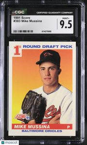 1991 Score Mike Mussina #383 CGC 9.5