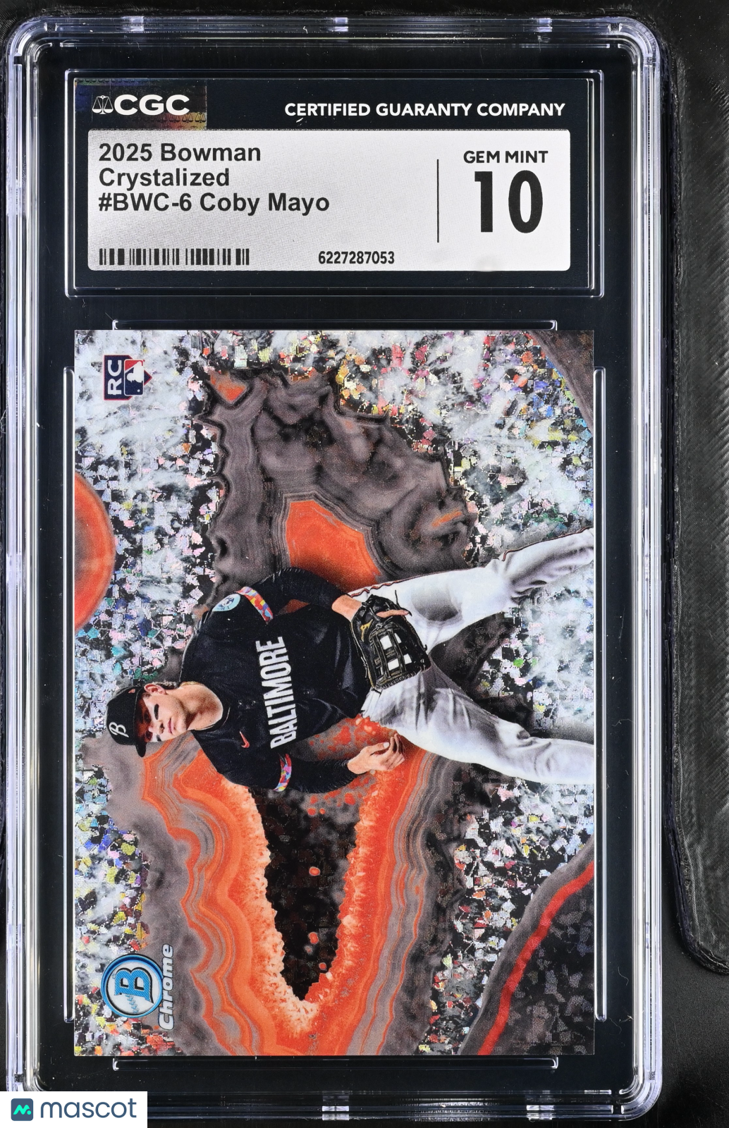 2025 Bowman Coby Mayo Rookie Crystalized #BWC-6 CGC 10 Baltimore Orioles