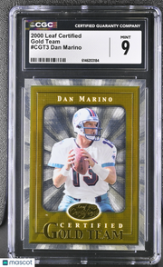 2000 Leaf Certified Dan Marino Gold Team #CGT3 CGC 9 Miami Dolphins