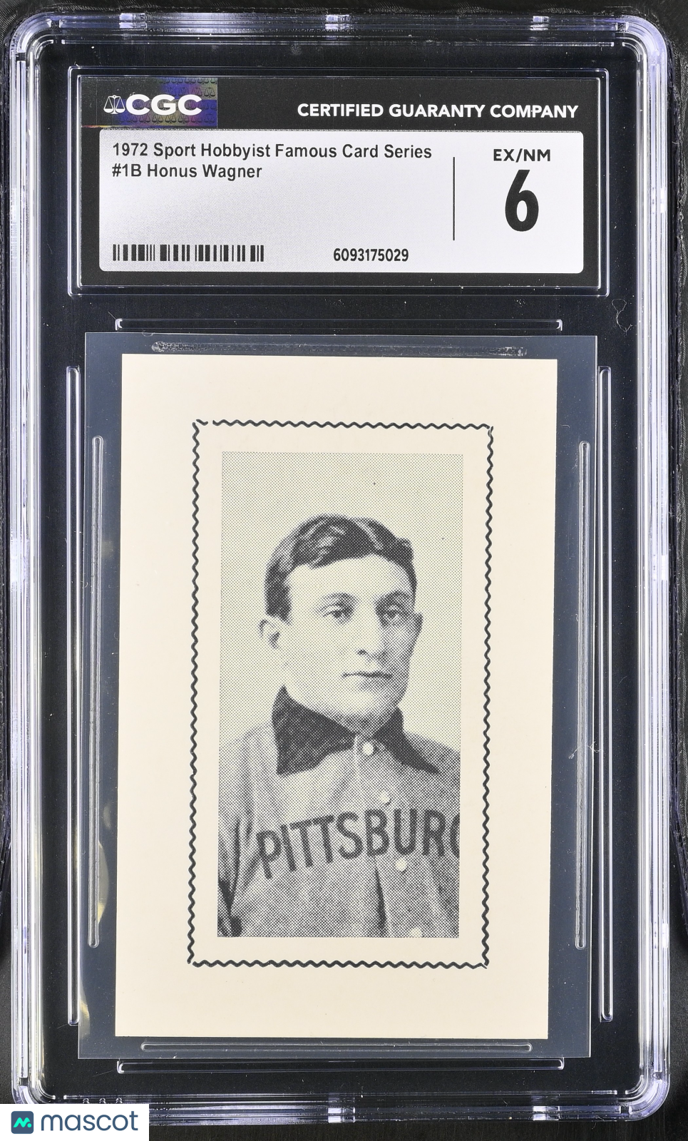 1972 Sport Hobbyist Famous Card Series Honus Wagner #1B CGC 6 Pittsburgh Pirates