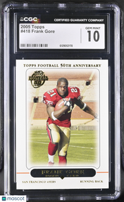 2005 Topps Frank Gore Rookie #418 CGC 10 San Francisco 49ers