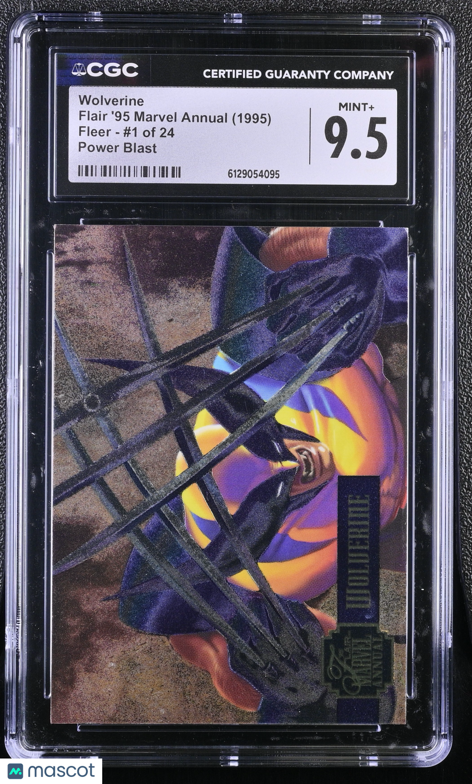 1995 Fleer Flair '95 Marvel Annual Wolverine #1 of 24 Power Blast CGC 9.5