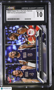 2024 Topps Now Olympic Games Kevin Durant LeBron James Stephen Curry #26 CGC 10