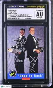 1992 Classic Back to Back Desmond Howard/Ty Detmer Autographs CGC Authentic JSA