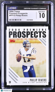 2004 Topps Philip Rivers Rookie Premiere Prospects #PP15 CGC 10 Chargers