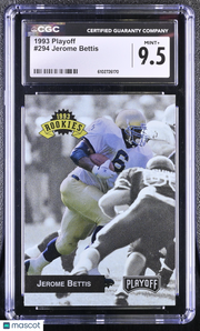 1993 Playoff Jerome Bettis Rookie #294 CGC 9.5 Notre Dame Fighting Irish
