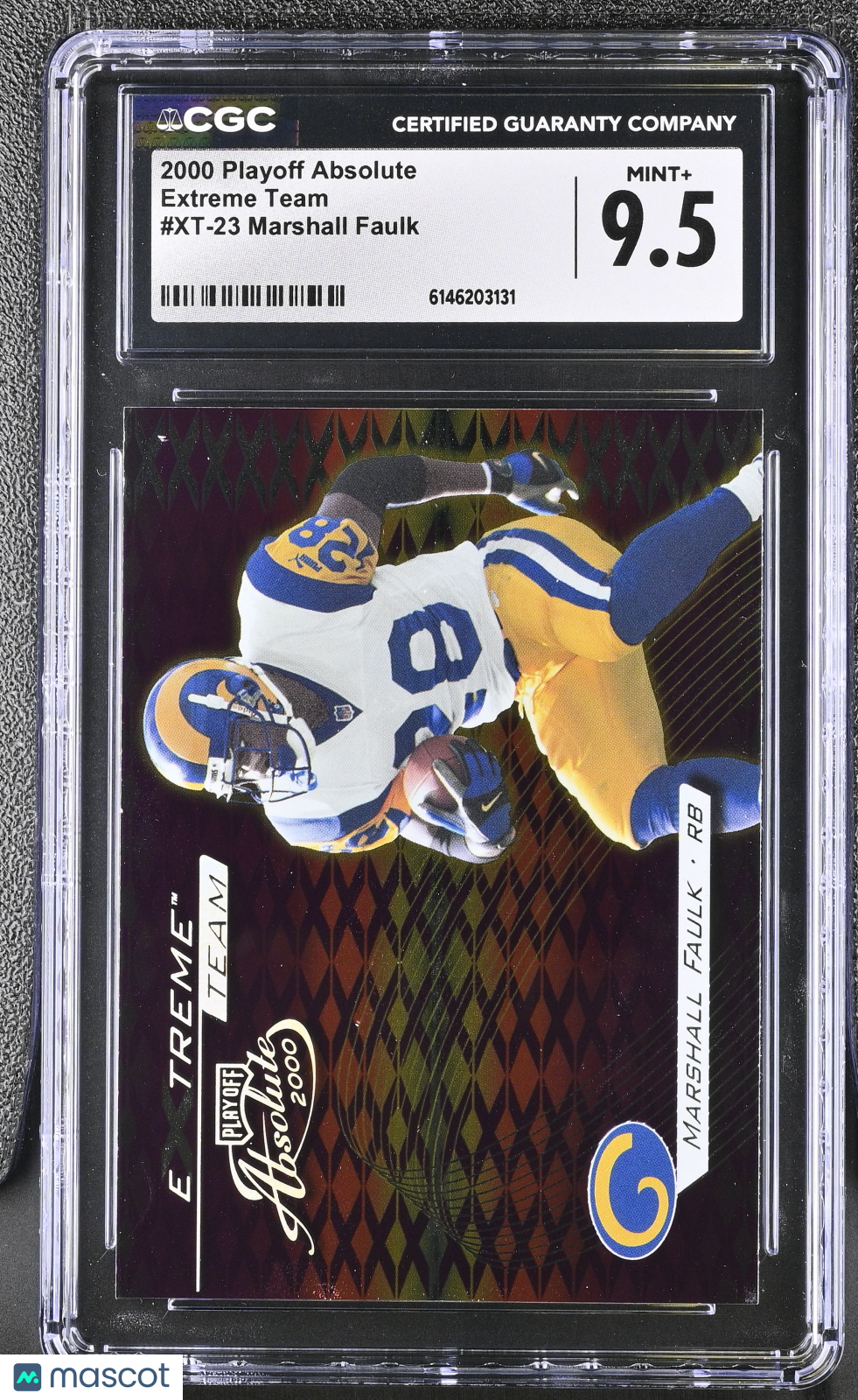 2000 Playoff Absolute Marshall Faulk Extreme Team #XT-23 CGC 9.5 St. Louis Rams