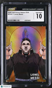 2026 Leaf Anime Nation Ova Lionel Messi #OVA-1 CGC 10