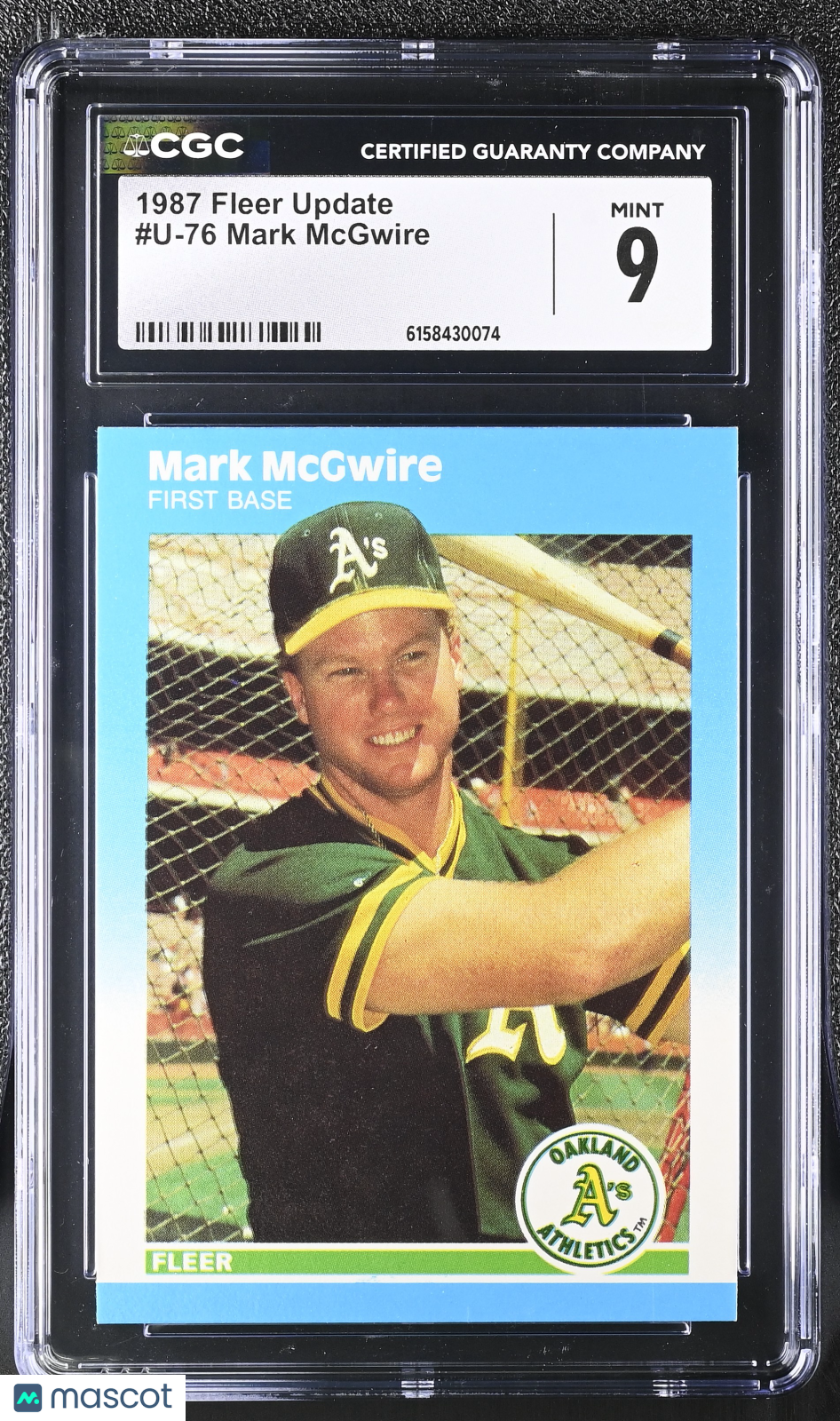 1987 Fleer Update Mark McGwire #U-76 CGC 9