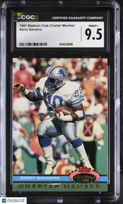 1991 Stadium Club Charter Member Barry Sanders CGC 9.5 Detroit Lions