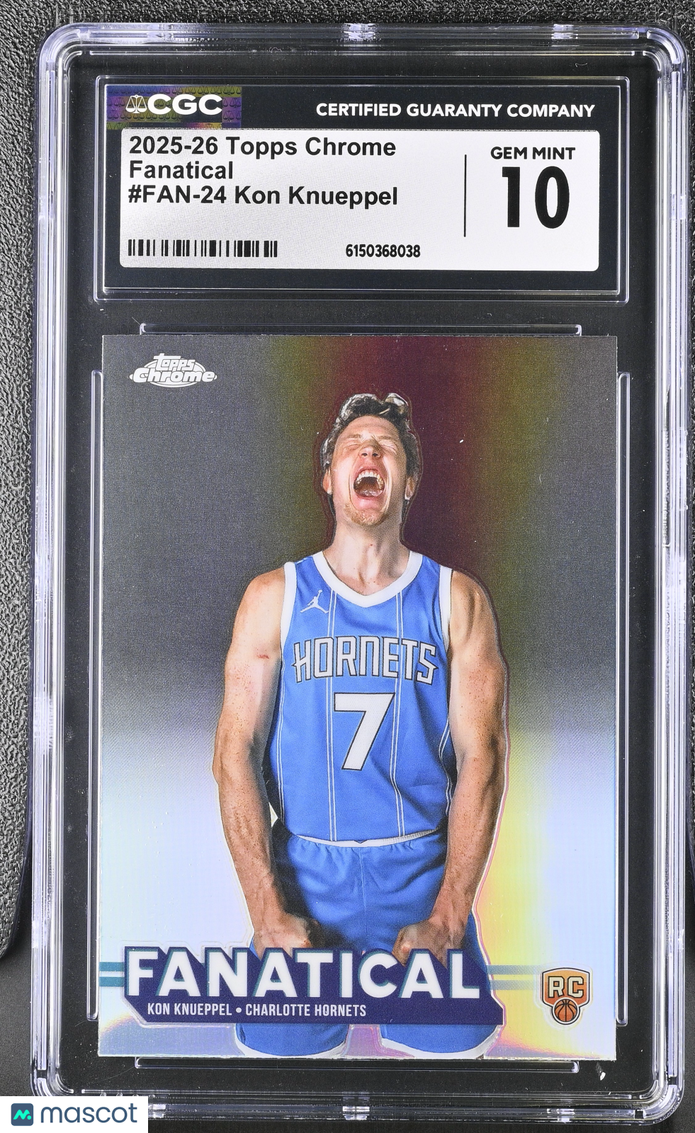2025-26 Topps Chrome Kon Knueppel Rookie Fanatical #FAN-24 CGC 10 Hornets