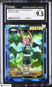 2024-25 Topps Chrome Sapphire Larry Bird #32 CGC 9.5 Boston Celtics