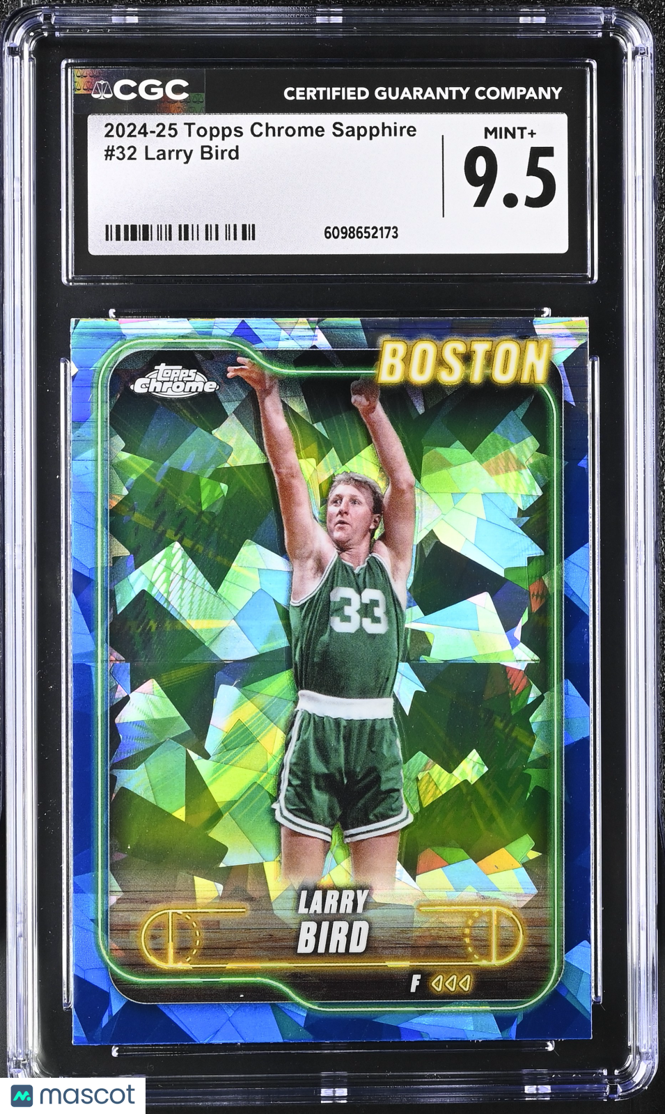 2024-25 Topps Chrome Sapphire Larry Bird #32 CGC 9.5 Boston Celtics