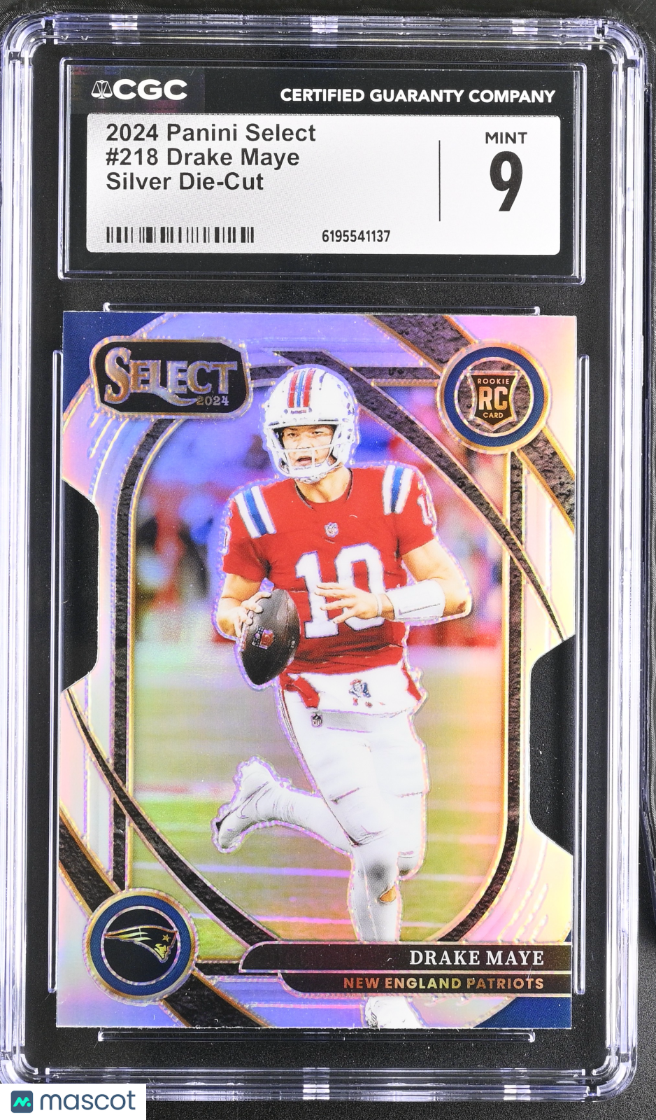 2024 Panini Select Drake Maye Silver Die-Cut Rookie #218 CGC 9 Patriots