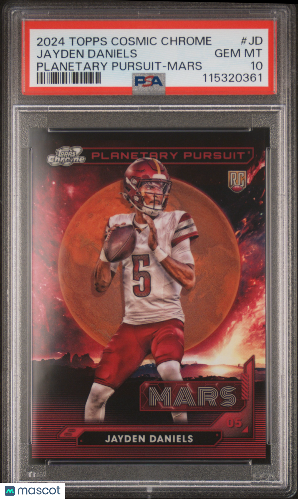 2024 Topps Cosmic Chrome Planetary Pursuit Jayden Daniels Mars Rookie #JD PSA 10