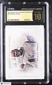 2016 Upper Deck Goodwin Champions Michael Jordan #51 CGC 10 Pristine