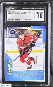 2024 UD Nat'l Hockey Card Day Connor Bedard Rookie #NHCD-31 CGC 10 Blackhawks