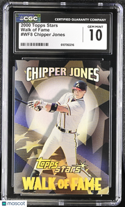 2000 Topps Stars Chipper Jones Walk of Fame #WF8 CGC 10 Atlanta Braves