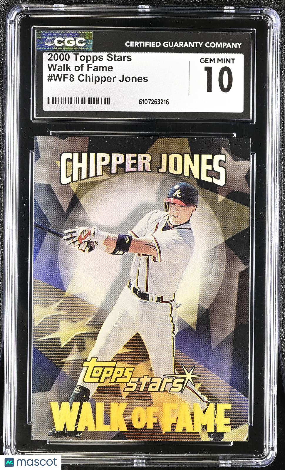 2000 Topps Stars Chipper Jones Walk of Fame #WF8 CGC 10 Atlanta Braves