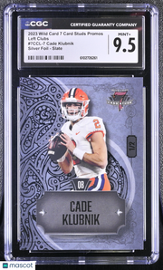 2023 Wild Card 7 Card Studs Promos Cade Klubnik /2 Rookie Clubs CGC 9.5 Clemson