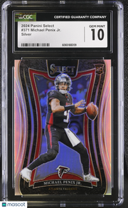 2024 Panini Select Michael Penix Jr. Silver Rookie #371 CGC 10 Atlanta Falcons