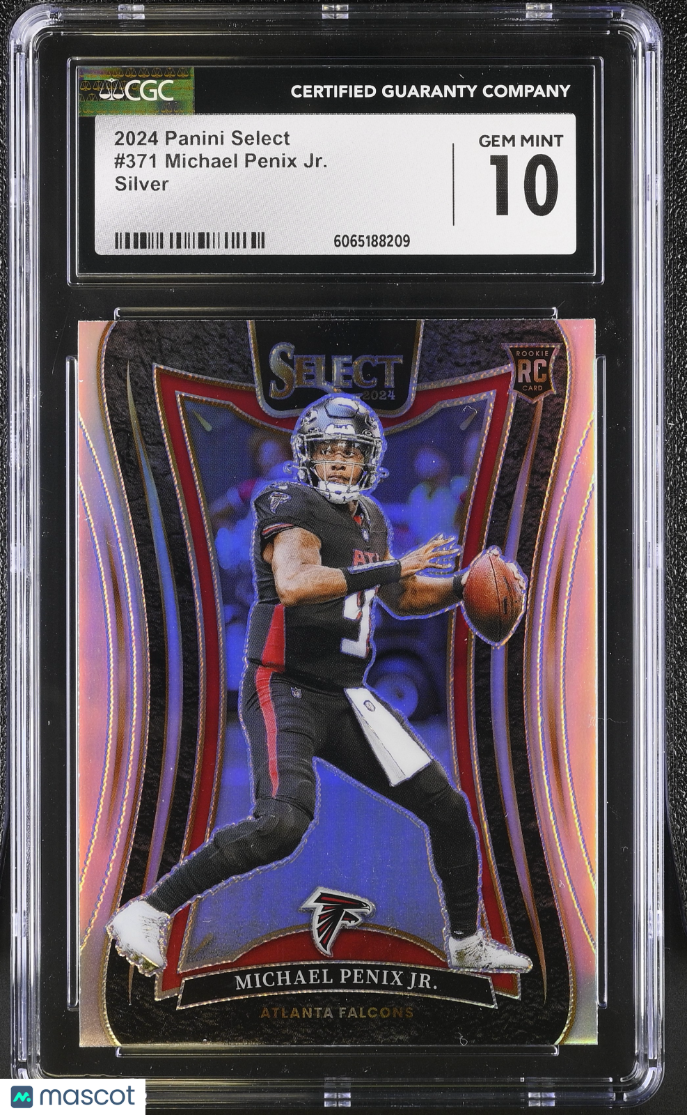 2024 Panini Select Michael Penix Jr. Silver Rookie #371 CGC 10 Atlanta Falcons