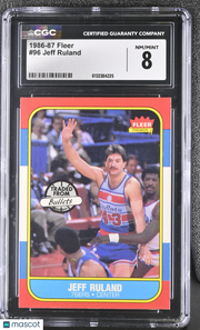 1986-87 Fleer Jeff Ruland #96 CGC 8 Philadelphia 76ers