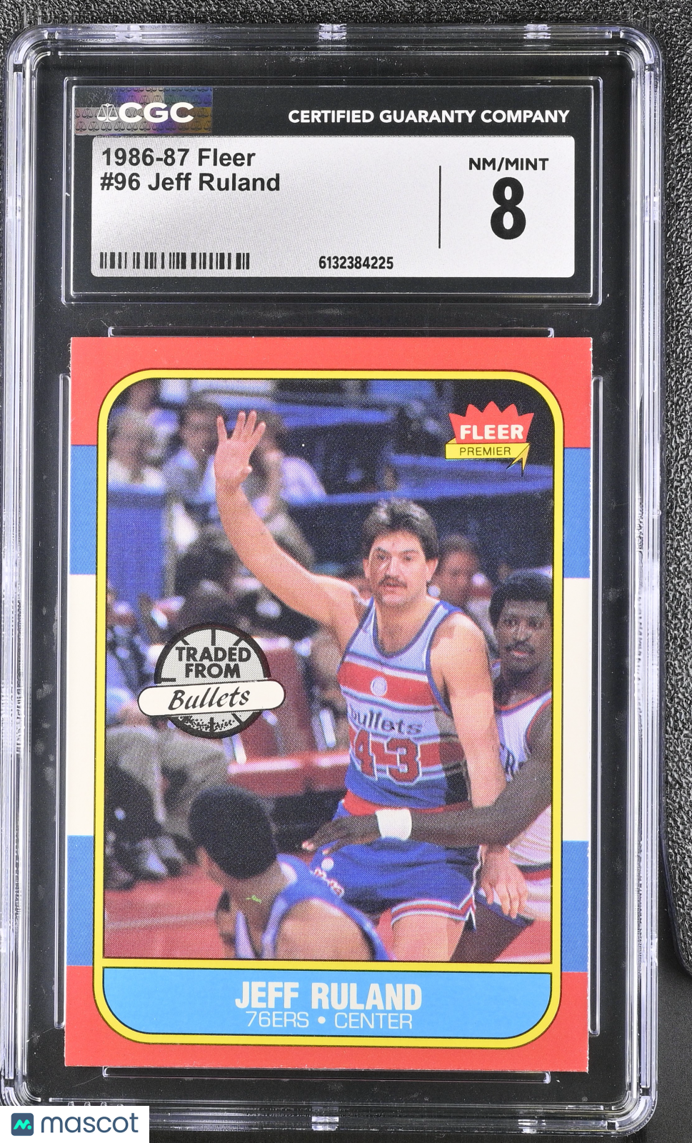 1986-87 Fleer Jeff Ruland #96 CGC 8 Philadelphia 76ers