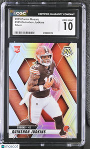 2025 Panini Mosaic Quinshon Judkins Silver Rookie #365 CGC 10 Cleveland Browns