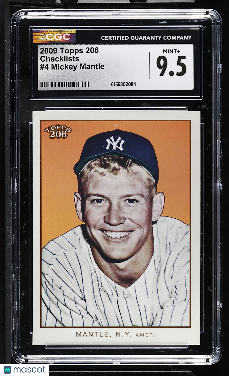 2009 Topps 206 Mickey Mantle Checklists #4 CGC 9.5 New York Yankees