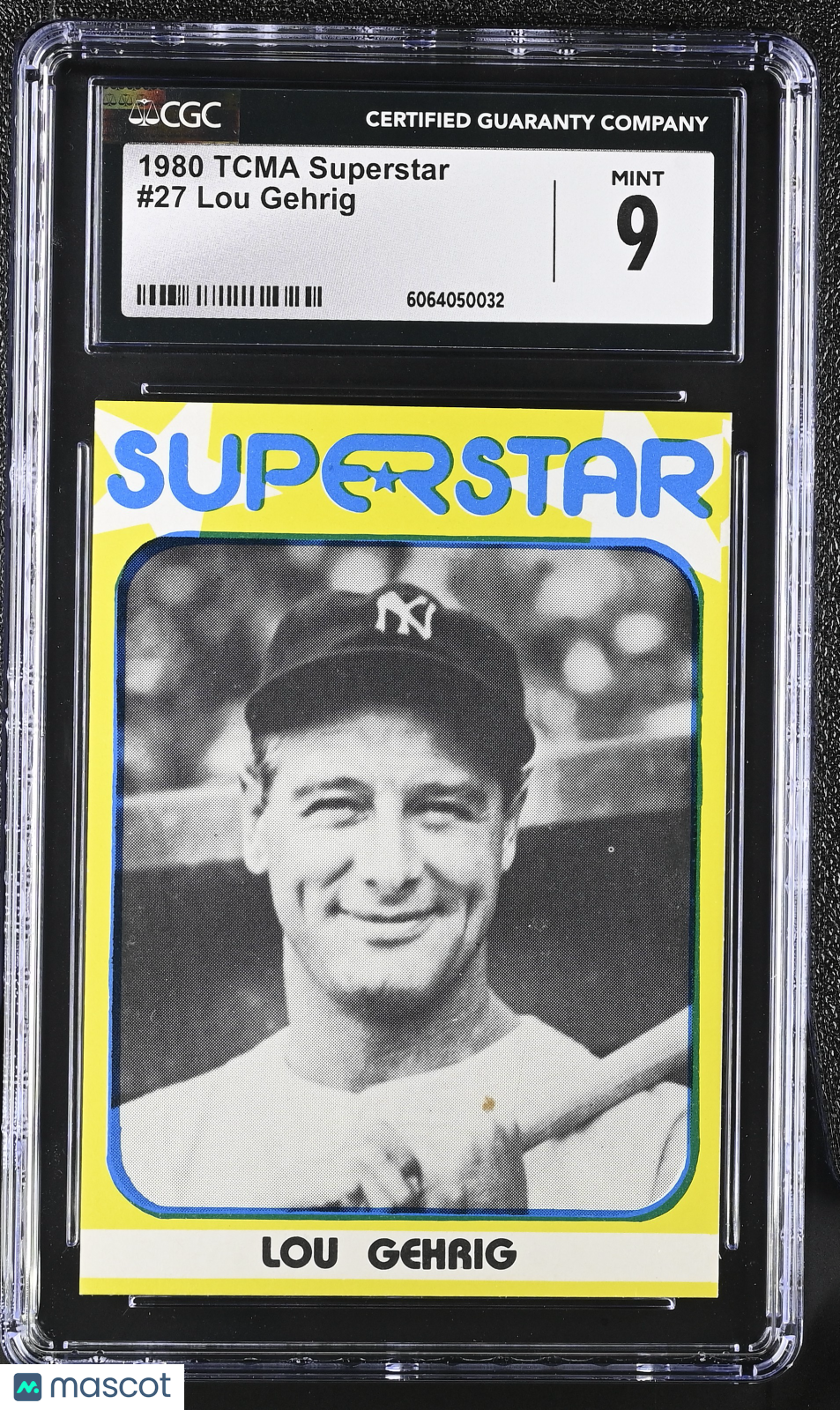 1980 Tcma Superstar Lou Gehrig #27 CGC 9 New York Yankees