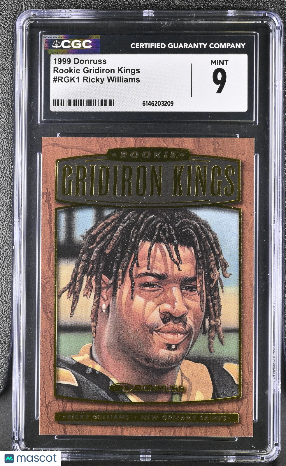 1999 Donruss Ricky Williams 619/5000 Rookie Gridiron Kings #RGK1 CGC 9 Saints