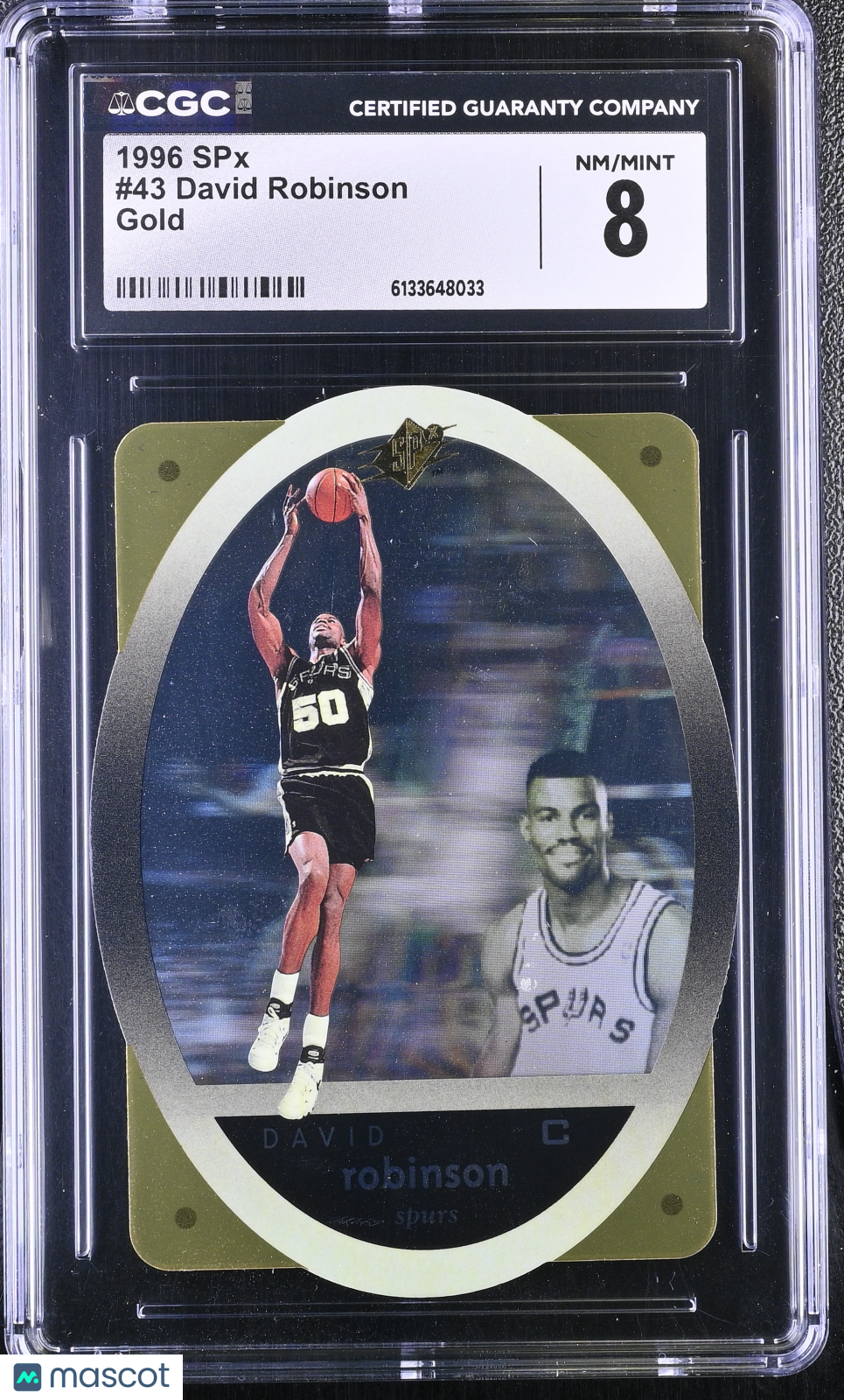1996 SPX David Robinson Gold #43 CGC 8 San Antonio Spurs