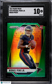 2024 Panini Prizm Michael Penix JR. Green Rookie #378 SGC 10 Atlanta Falcons