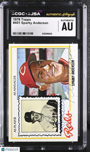 1978 Topps Sparky Anderson Auto Autograph #401 CGC Authentic JSA Cincinnati Reds