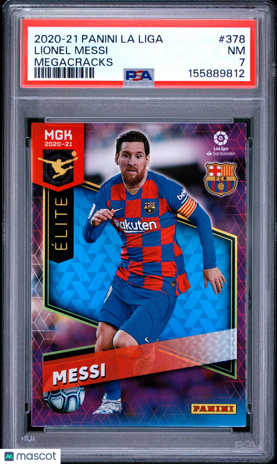 2020 Panini La Liga Megacracks Lionel Messi #378 PSA 7 FC Barcelona